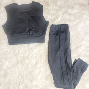 Marysol.Boutique Set Luna Black Chic Sleeveless Leggings Set Women's Sz L